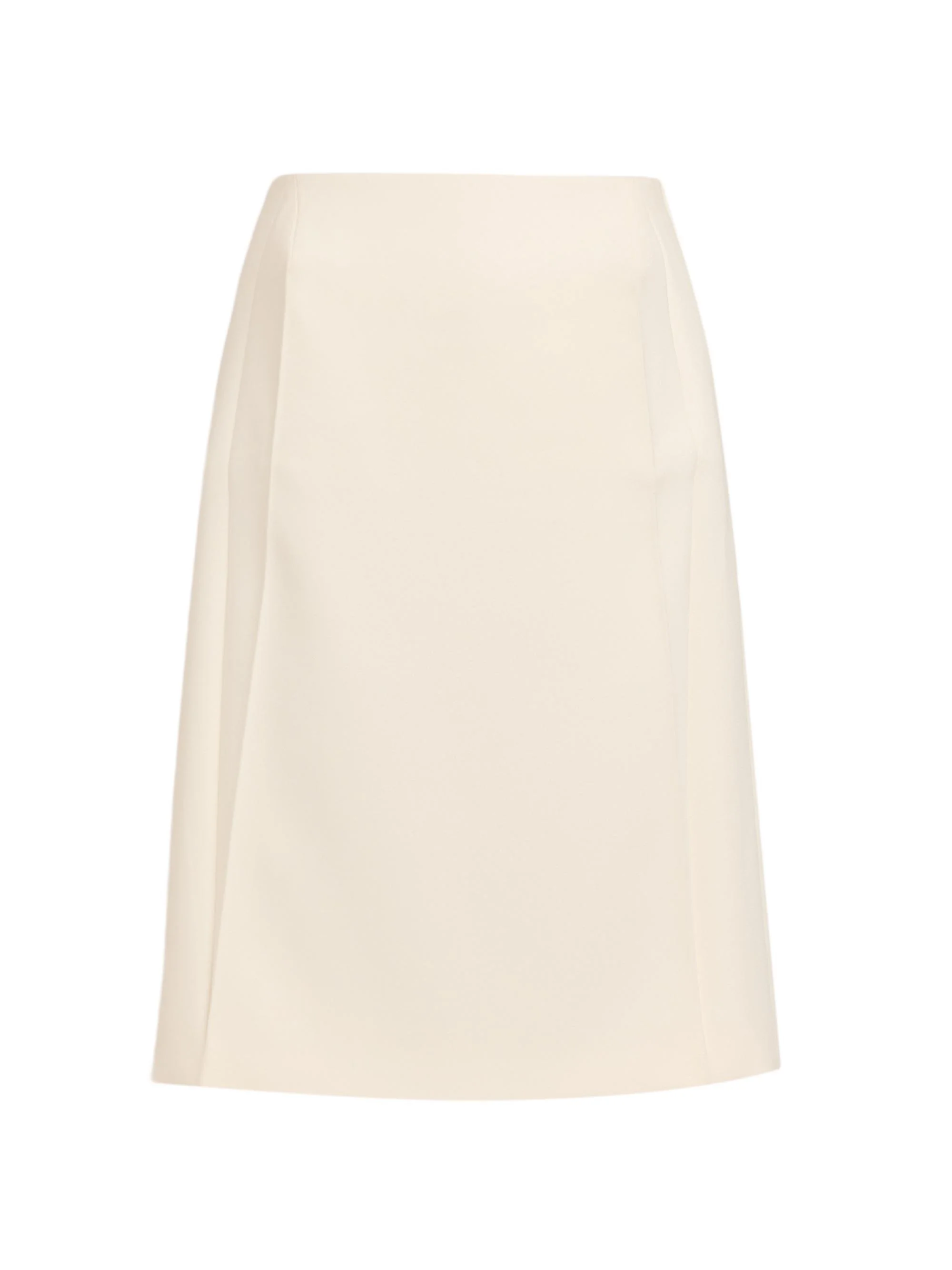 Women's Double-Faced Crepe Knee-Length Skirt - Porcelain - 1