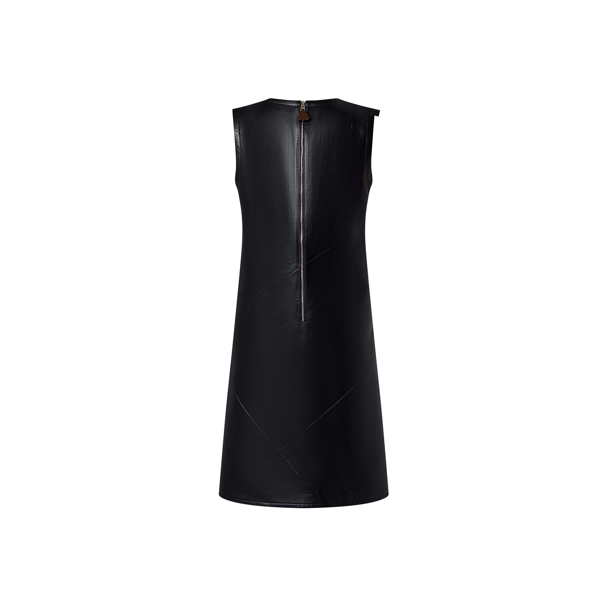 Leather Patchwork Dress - 3