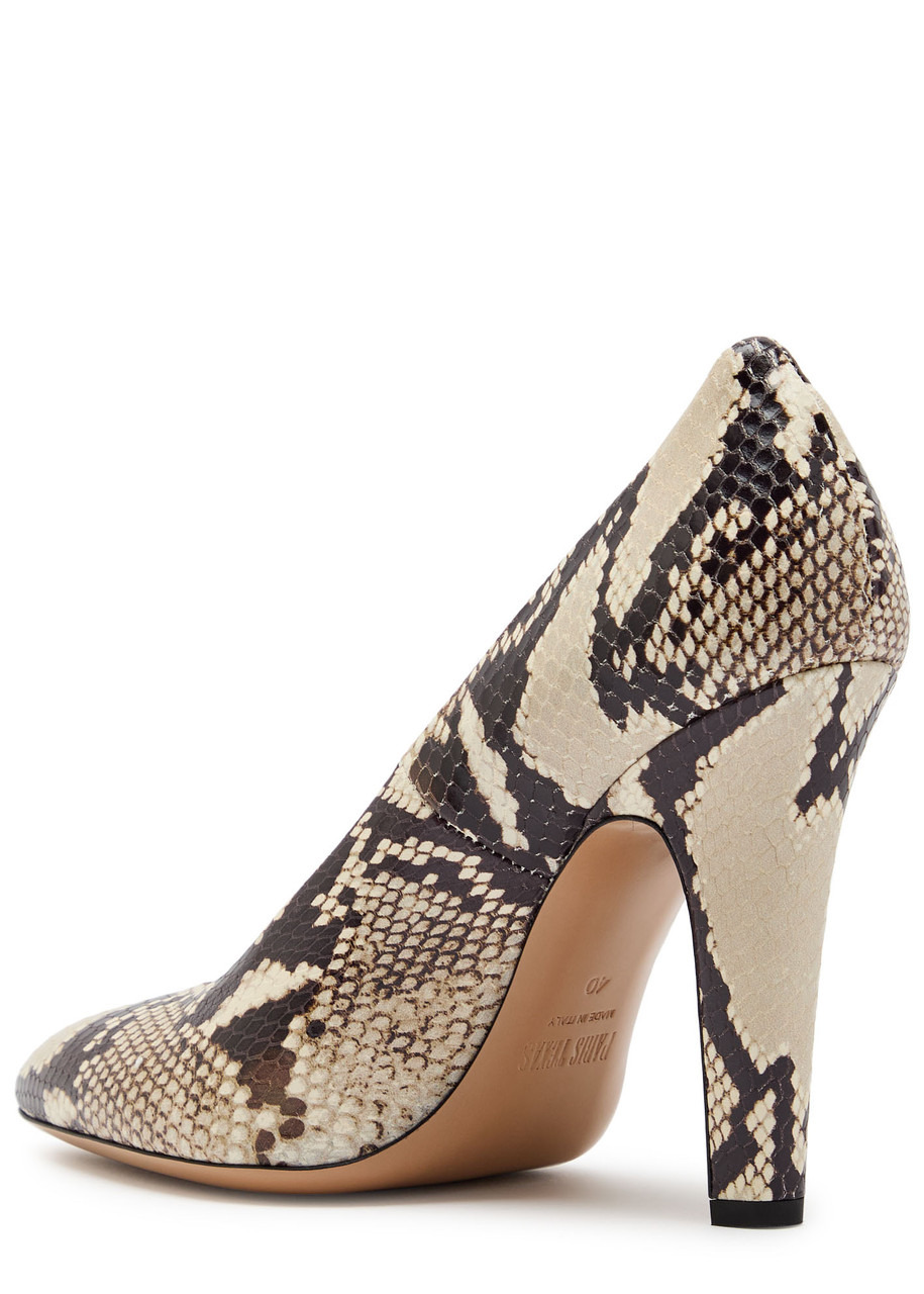 Paris Texas Elsa 100 Python-effect Leather Pumps - 2