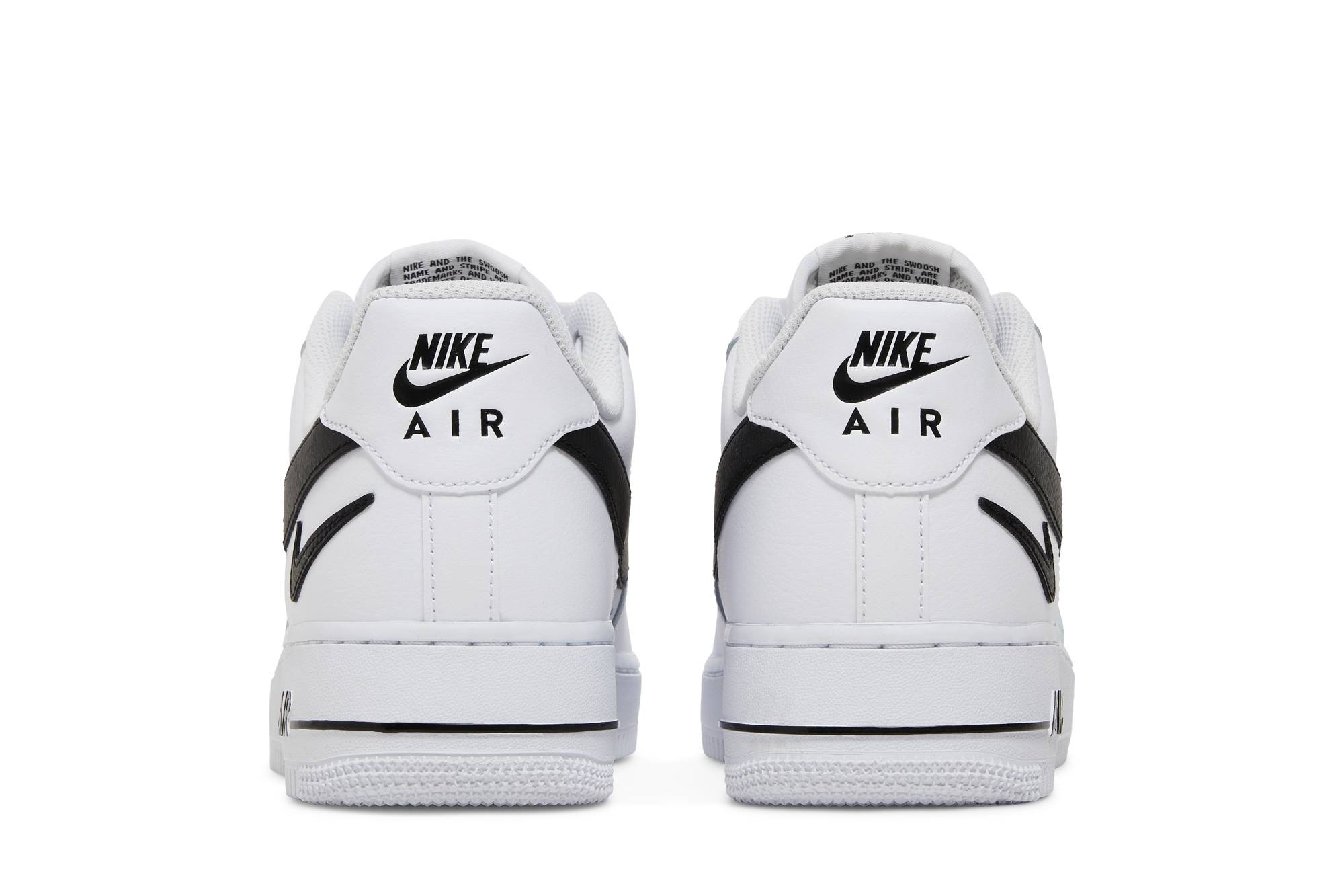 Air Force 1 '07 'Cut Out Swoosh - White Black' - 6