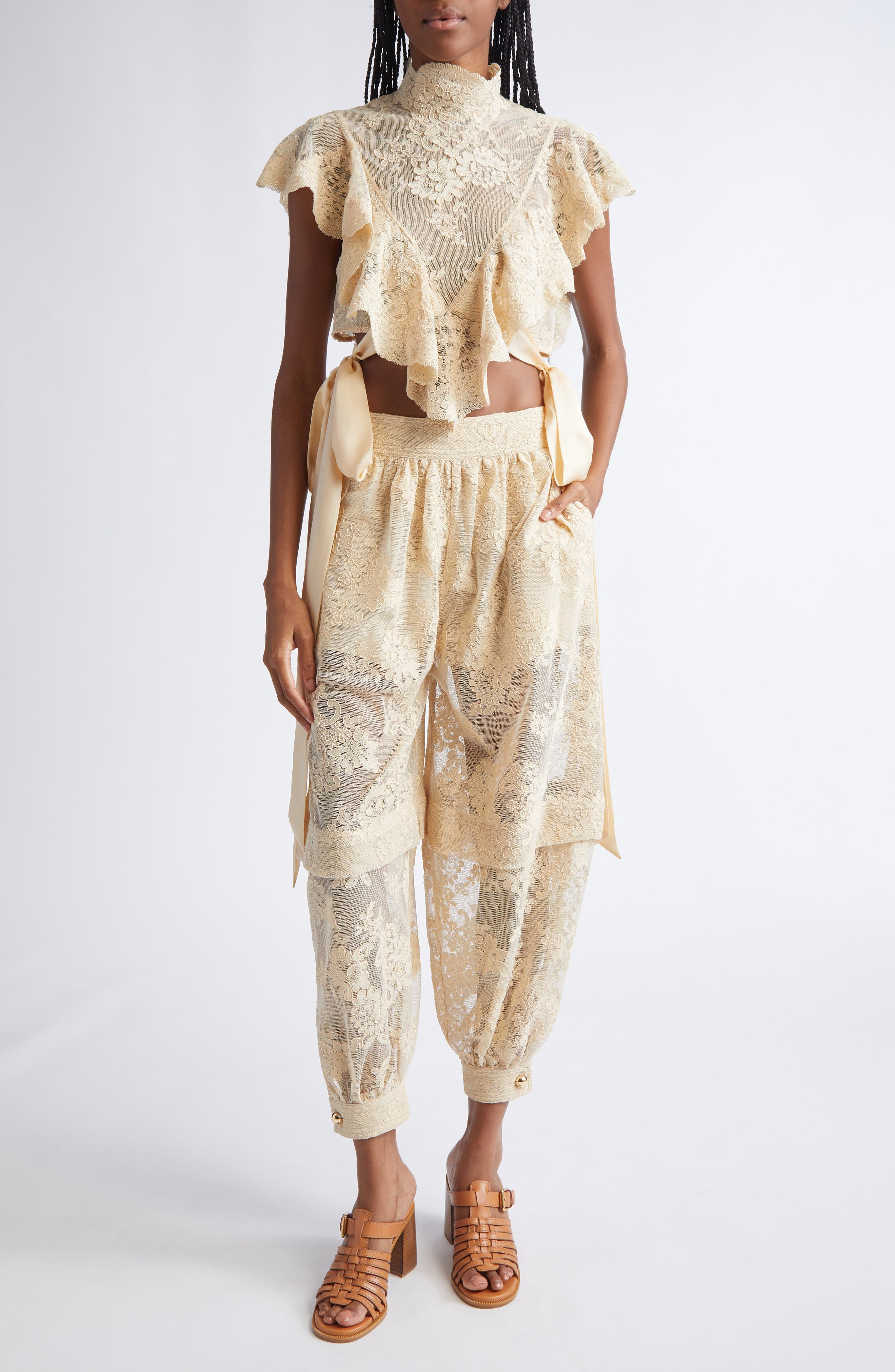 Zimmermann Hypnotic Lace Bandeau Top in Cream at Nordstrom - 2