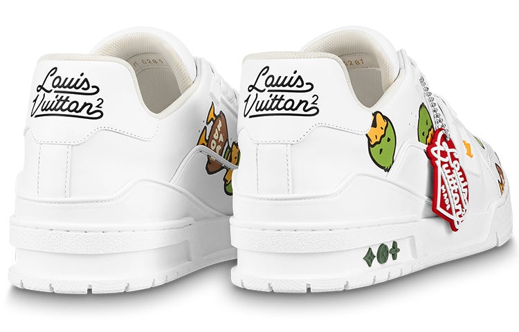 LOUIS VUITTON x Nigo Trainers 'White with Duck Monogram' 1A9JBW - 4
