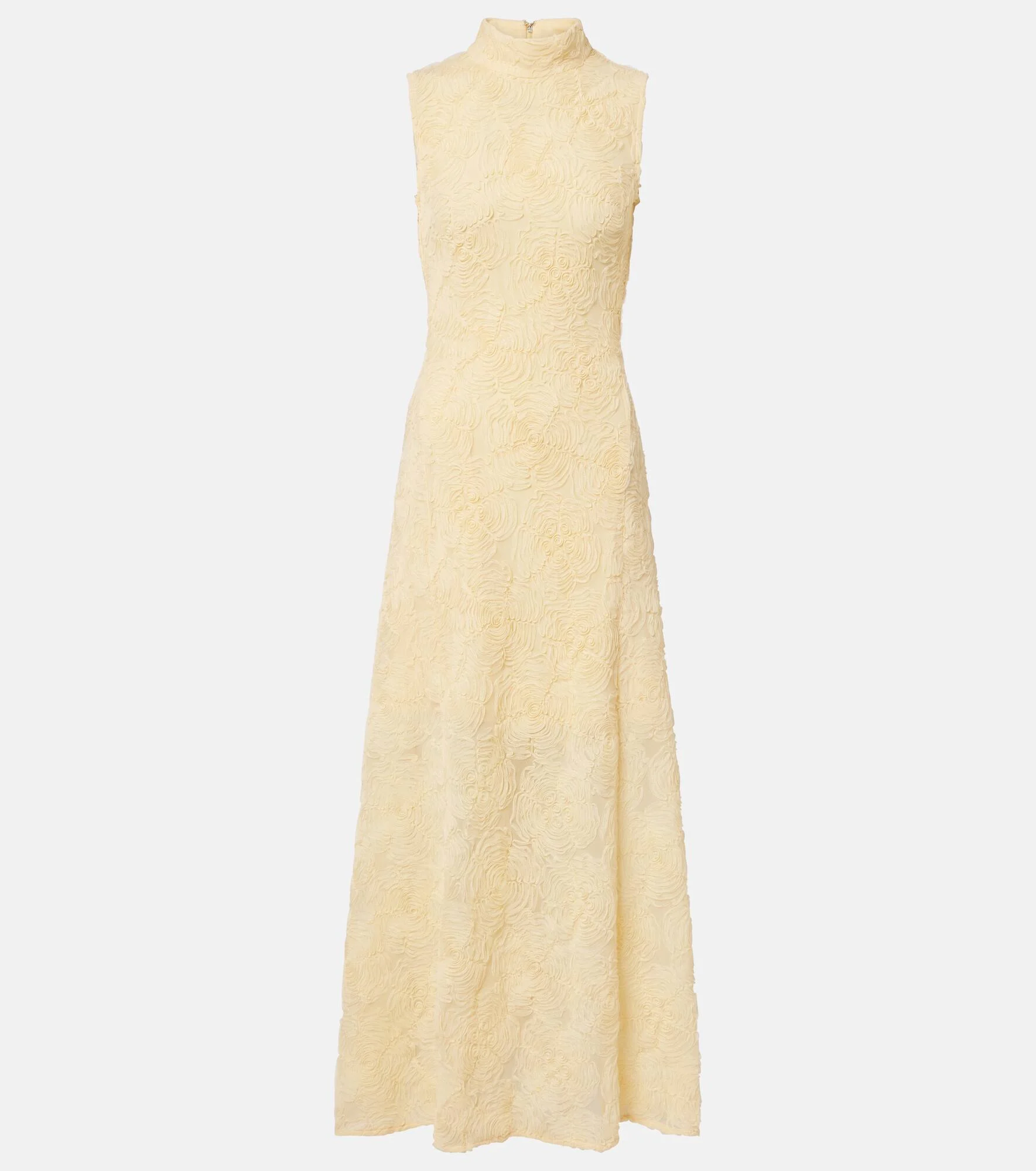Floral mesh maxi dress - 1