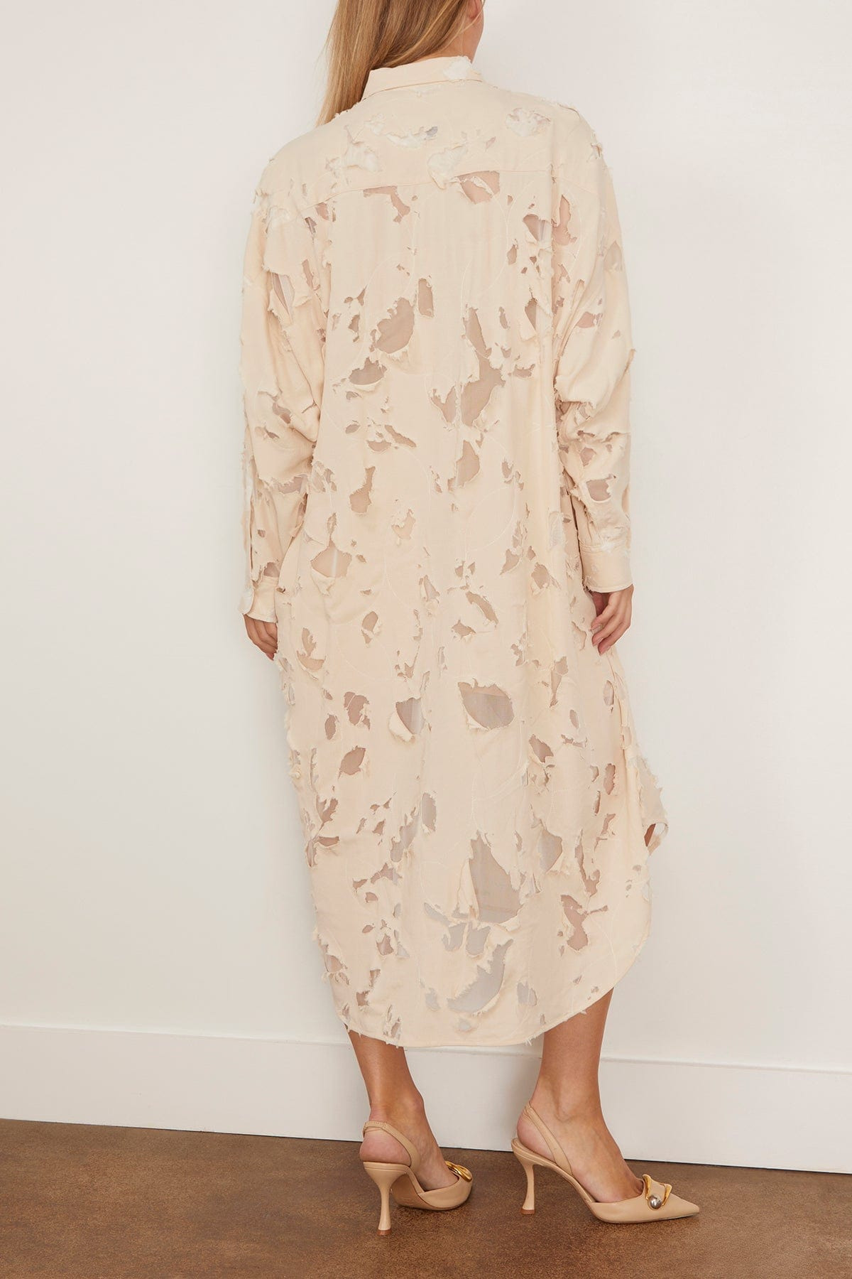 Jumbo Shirtdress in Nude - 4
