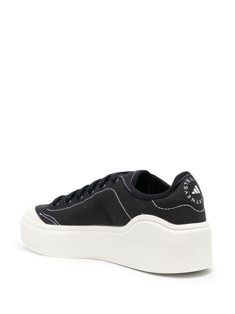 logo print lace-up sneakers - 3