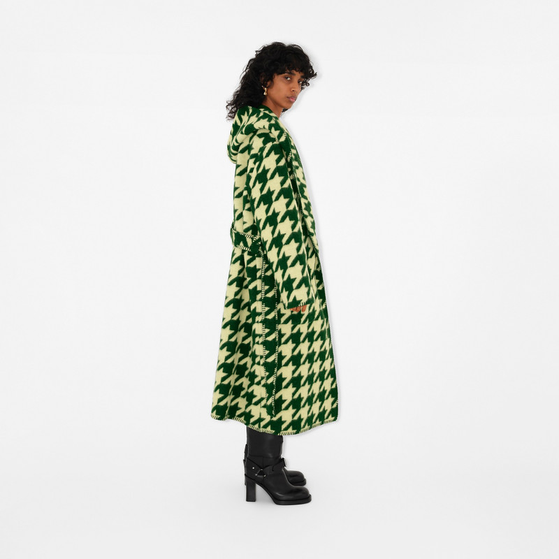 Houndstooth Wool Robe 3