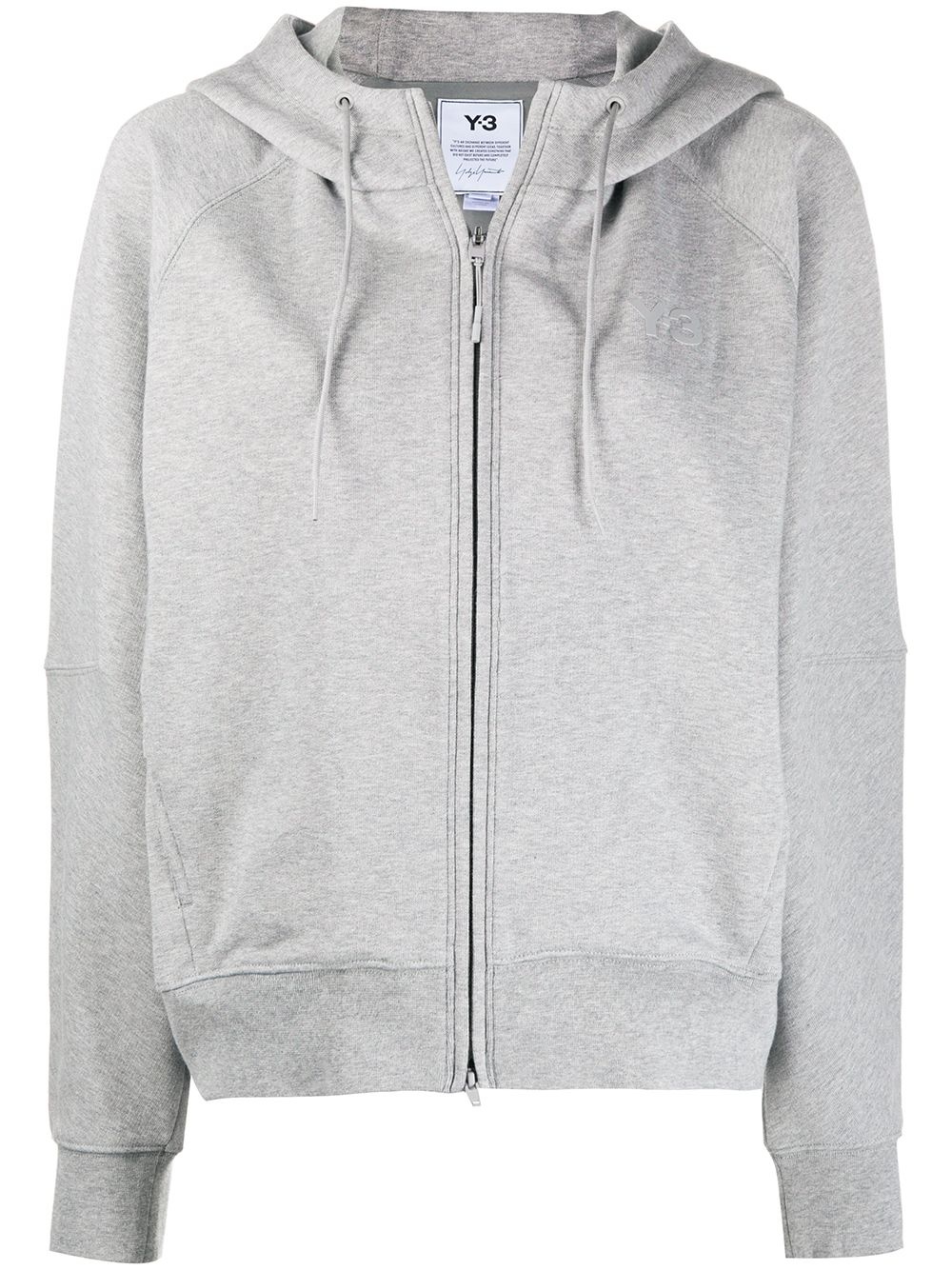 plain zip-up hoodie - 1