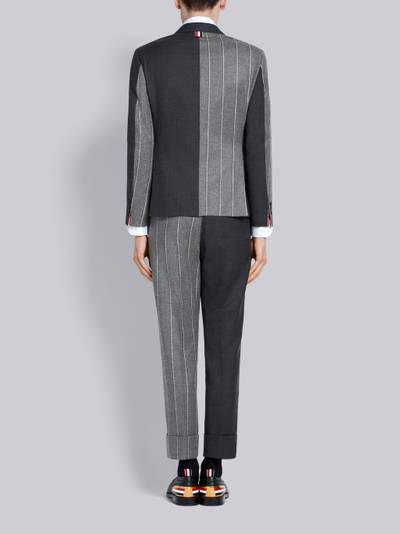 Thom Browne Medium Grey Super 120s Shadow Stripe Classic Suit outlook