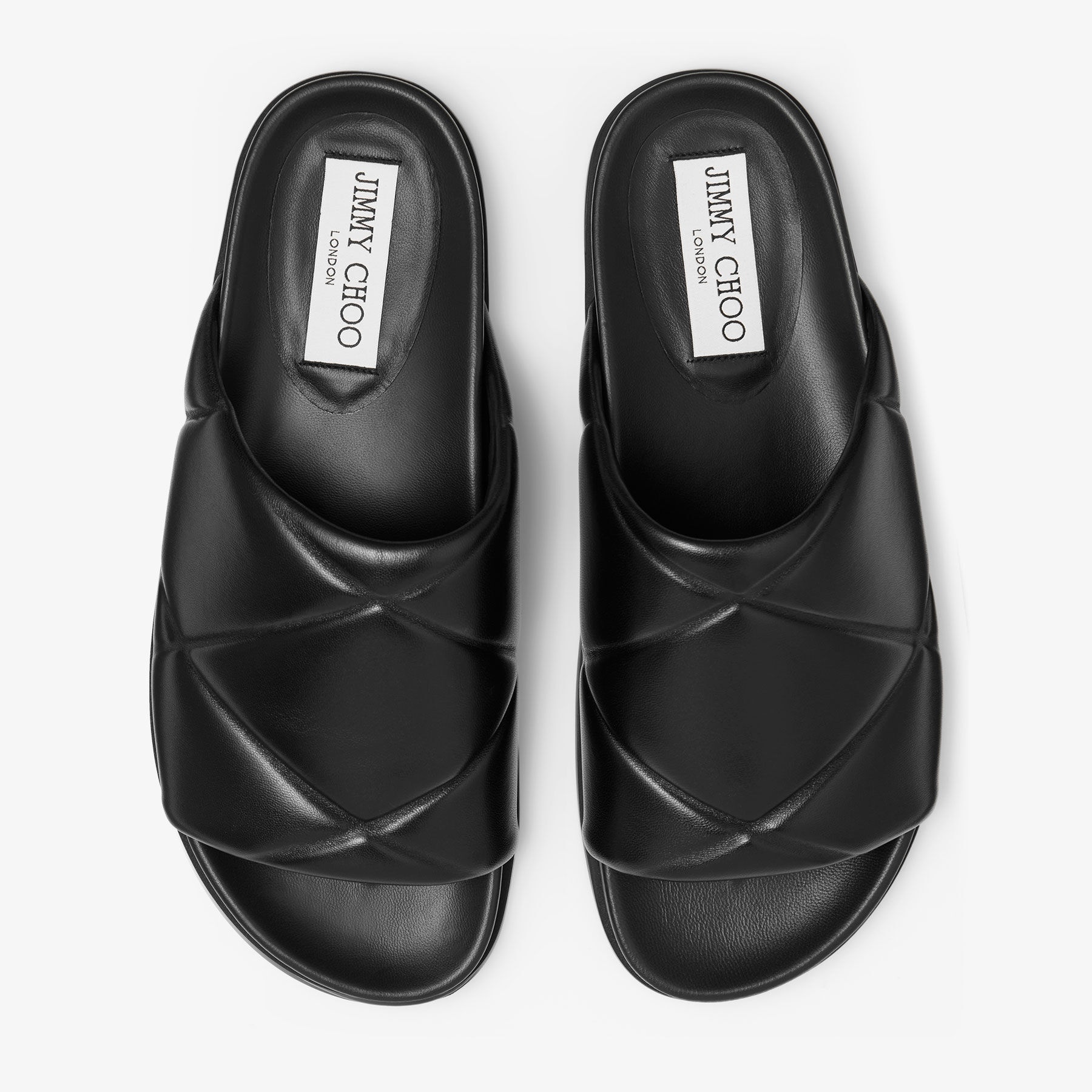 Sav Slide M
Black Shiny Quilted Leather Slide - 3
