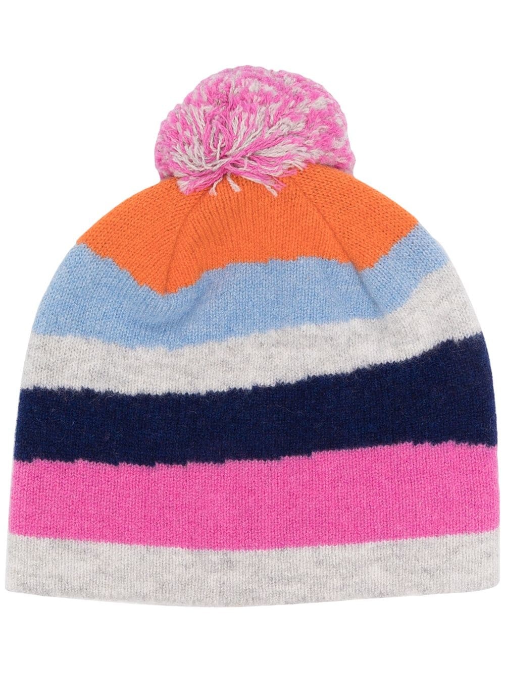 striped pompom hat - 1