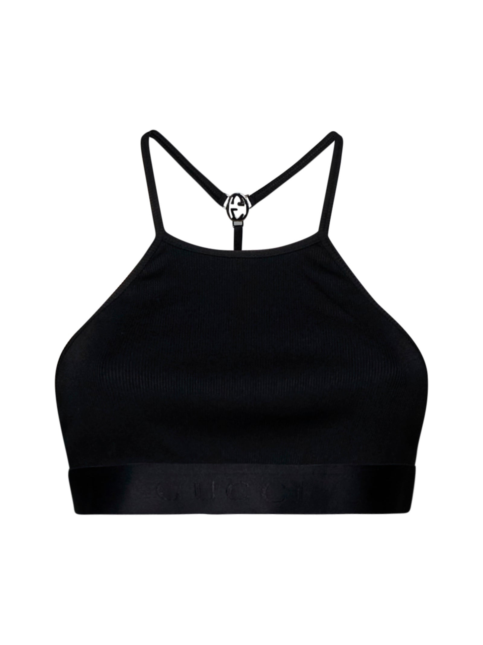 Gucci Women Logo-Plaque Jersey Crop Top - 1