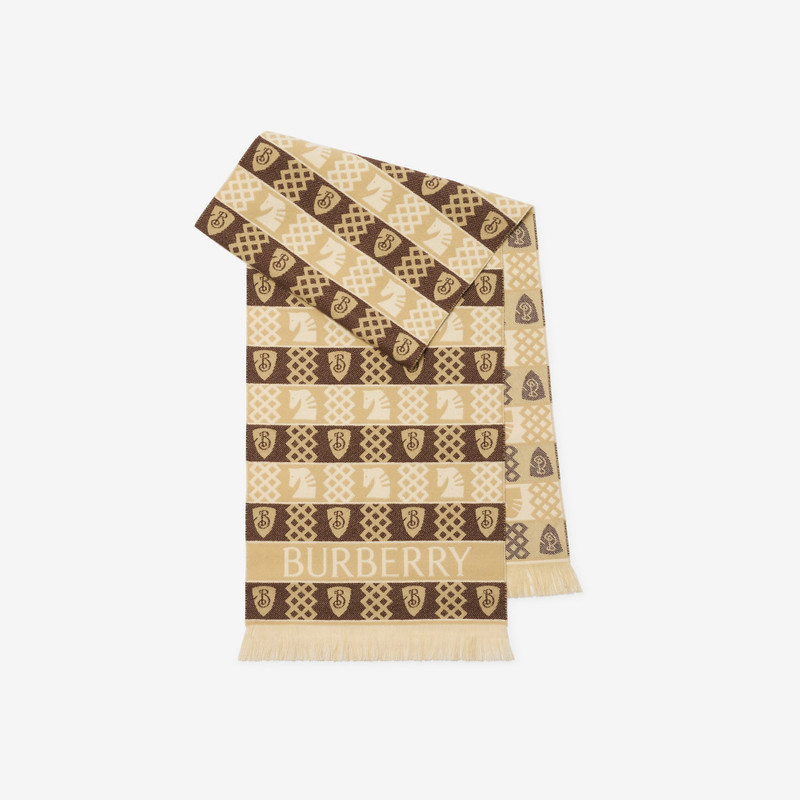 Chess Fair Isle Wool Scarf 1