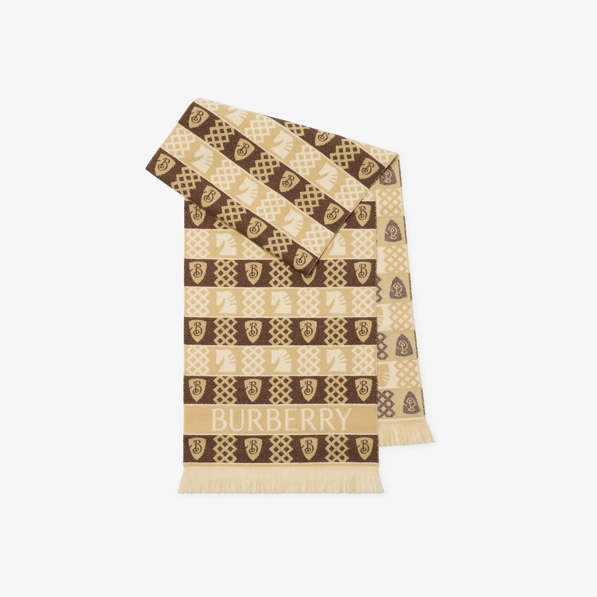 Chess Fair Isle Wool Scarf - 1