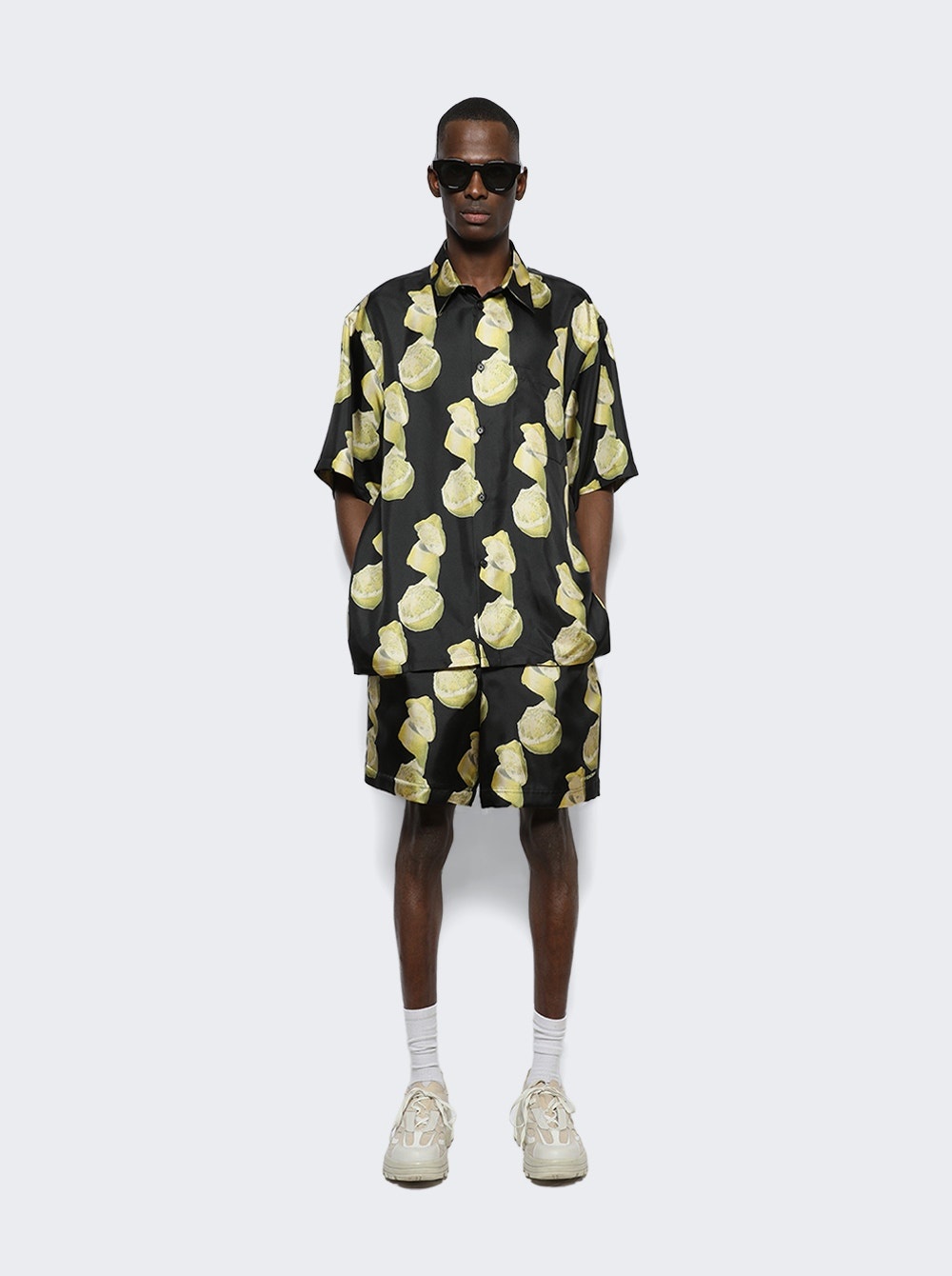 Formal Elastic Shorts Black and Yellow - 2