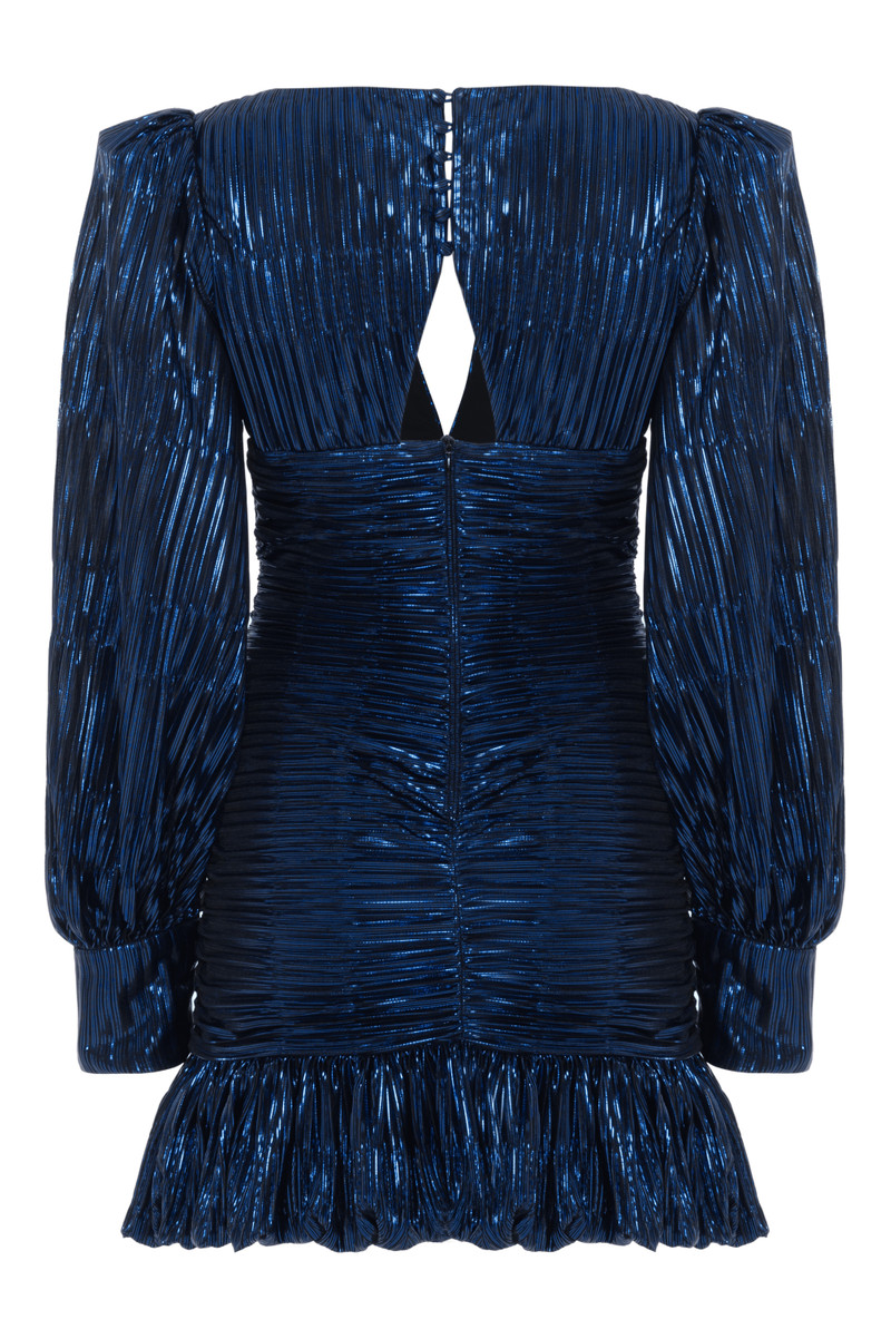 METALLIC PLISSE MINI DRESS 5