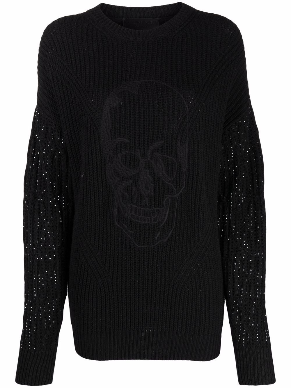 crystal-embellished knitted jumper - 1