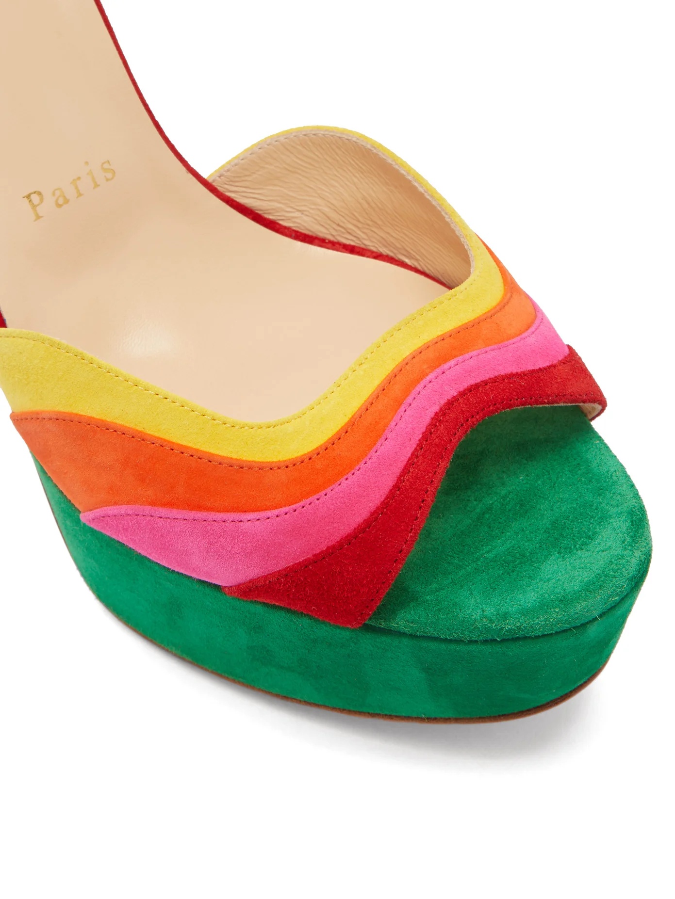 Degratissimo 130 rainbow-suede sandals - 6