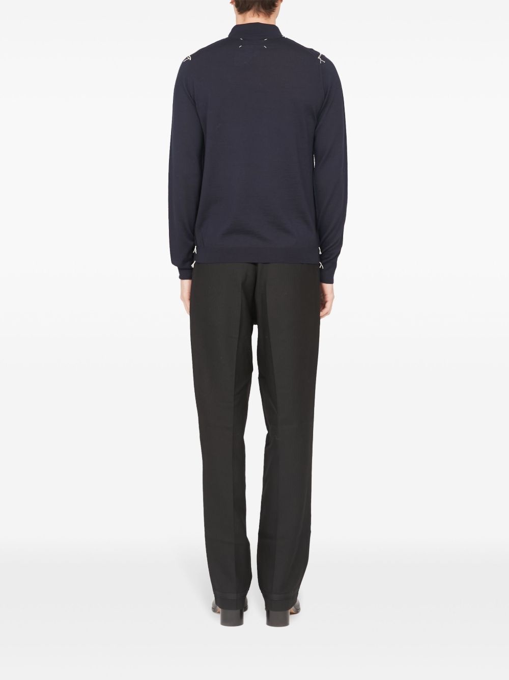 wool polo jumper - 4