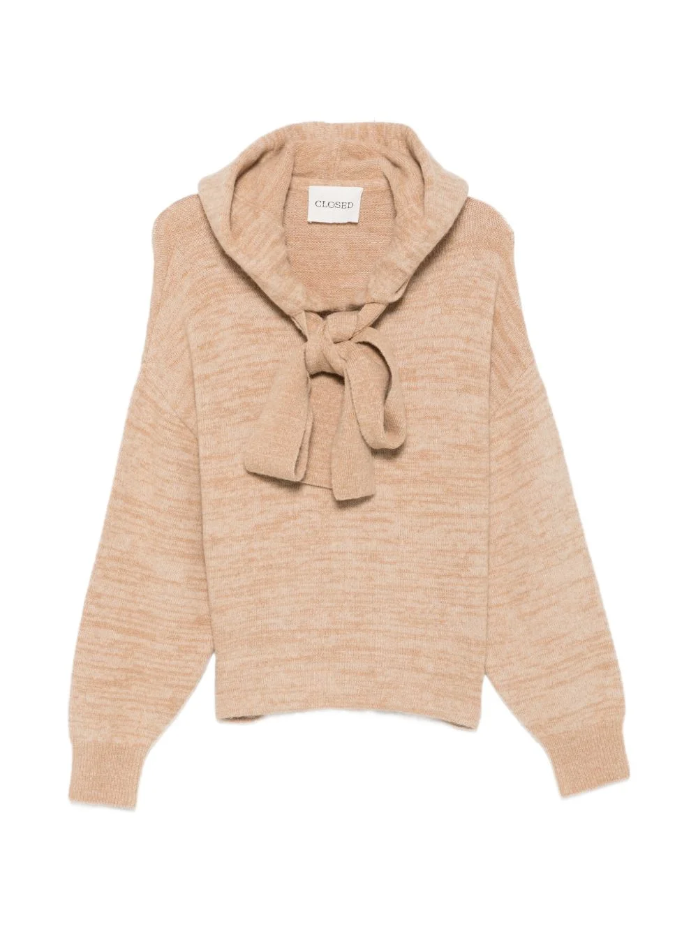 bow-detail hooded hoodie - 1
