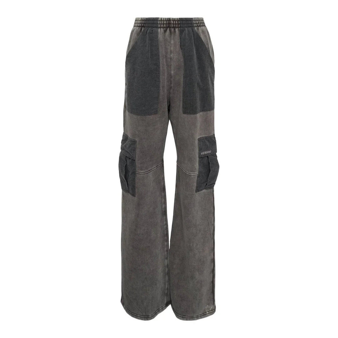 Charcoal Cargo Jersey Trousers - 1