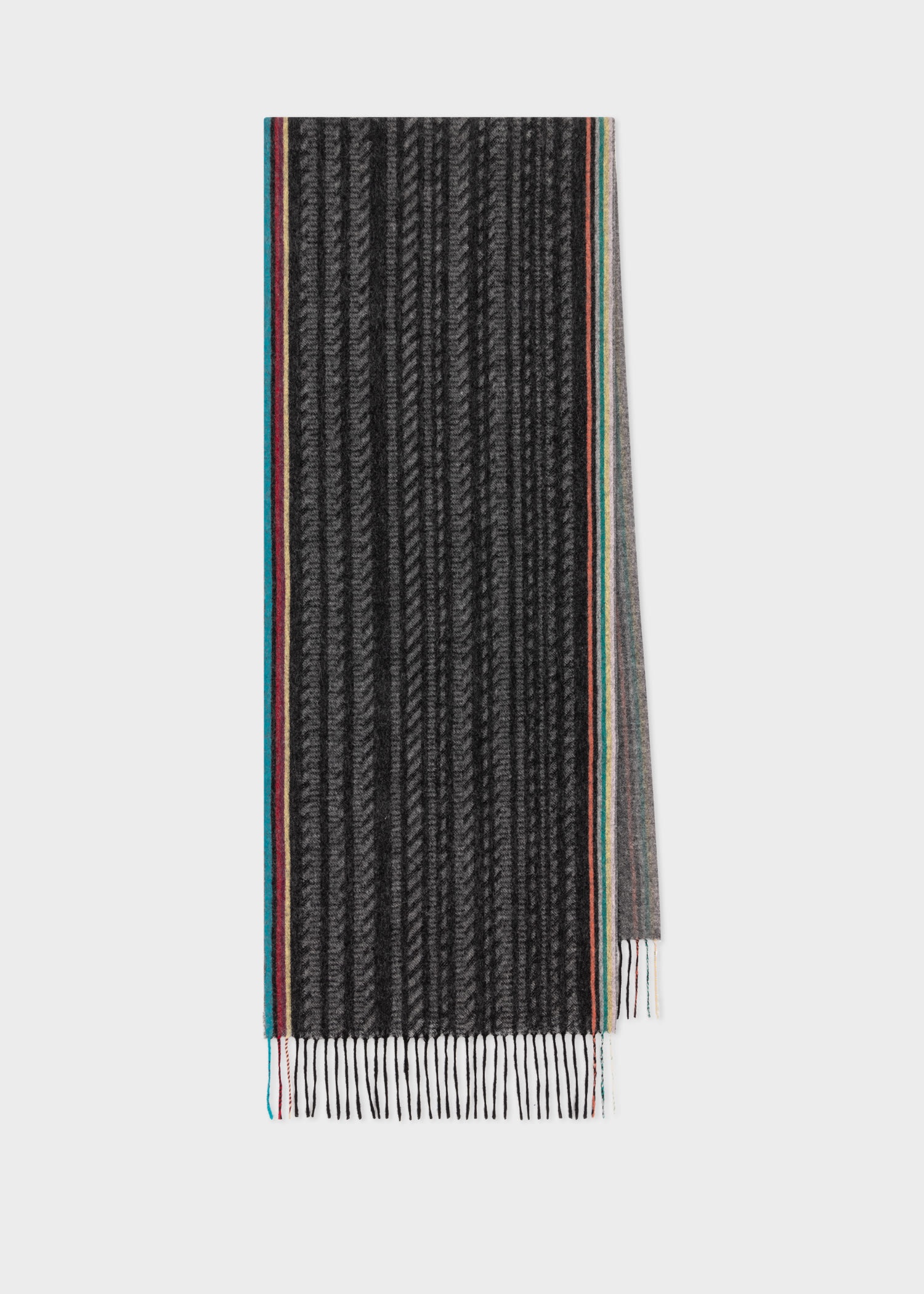 'Signature Stripe' Trim Leather Gloves & Wool Scarf Gift Set - 2