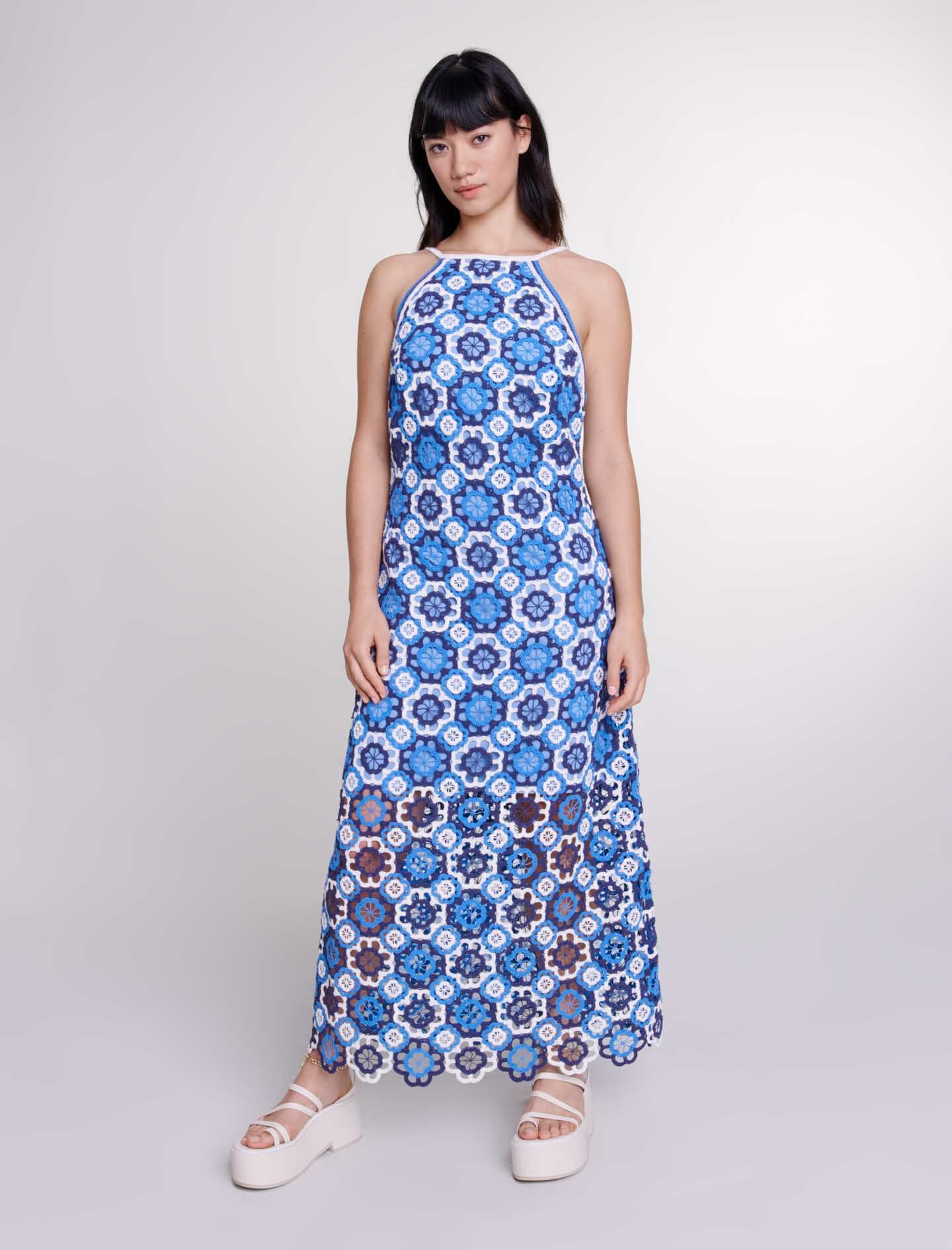 Three-tone crochet dress - 3
