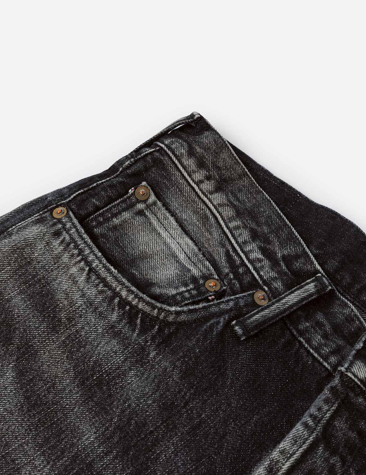 Washed Seagull Print Regular Fit Jeans - 6