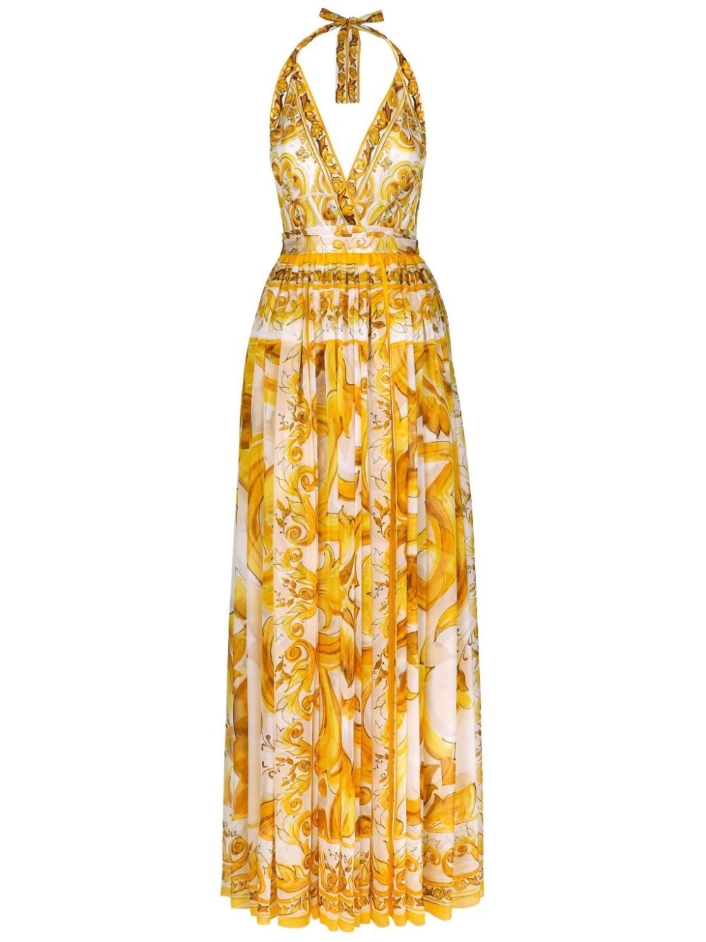 Majolica-print silk maxi dress - 1