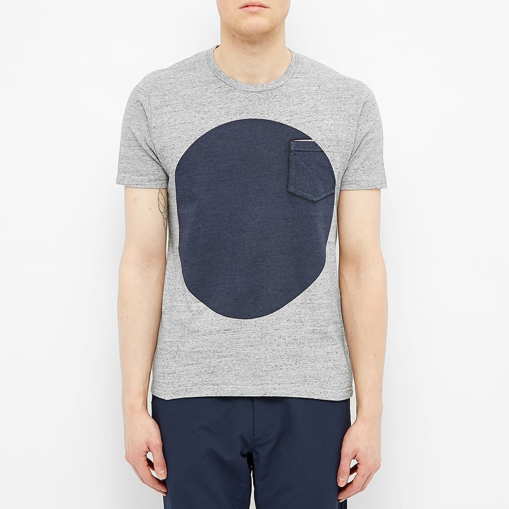 Blue Blue Japan Big Circle Slub Tee - 3