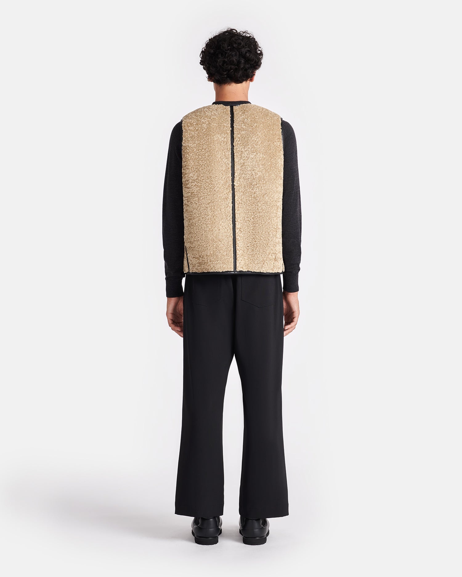 Reversible Bonded Shearling Vest - 9