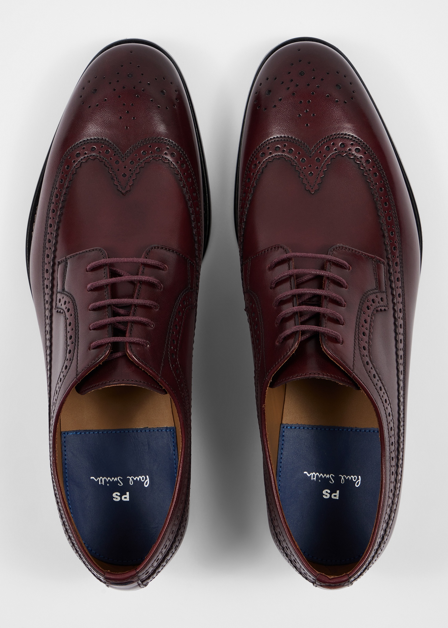Bordeaux Leather 'Collins' Brogues - 3