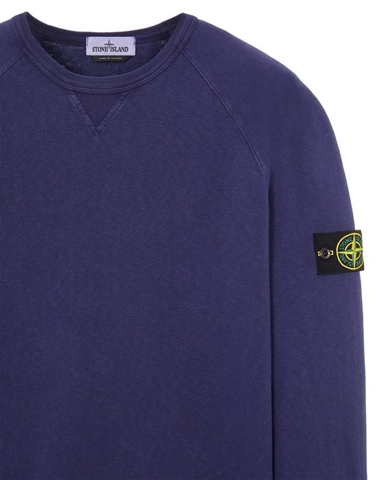 66360 MALFILE' FLEECE_GARMENT DYED 'OLD' EFFECT ROYAL BLUE - 3