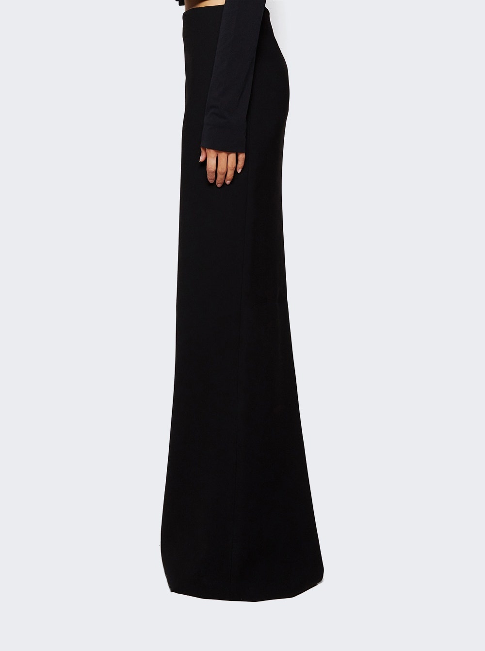 High Waist Column Skirt Black - 4