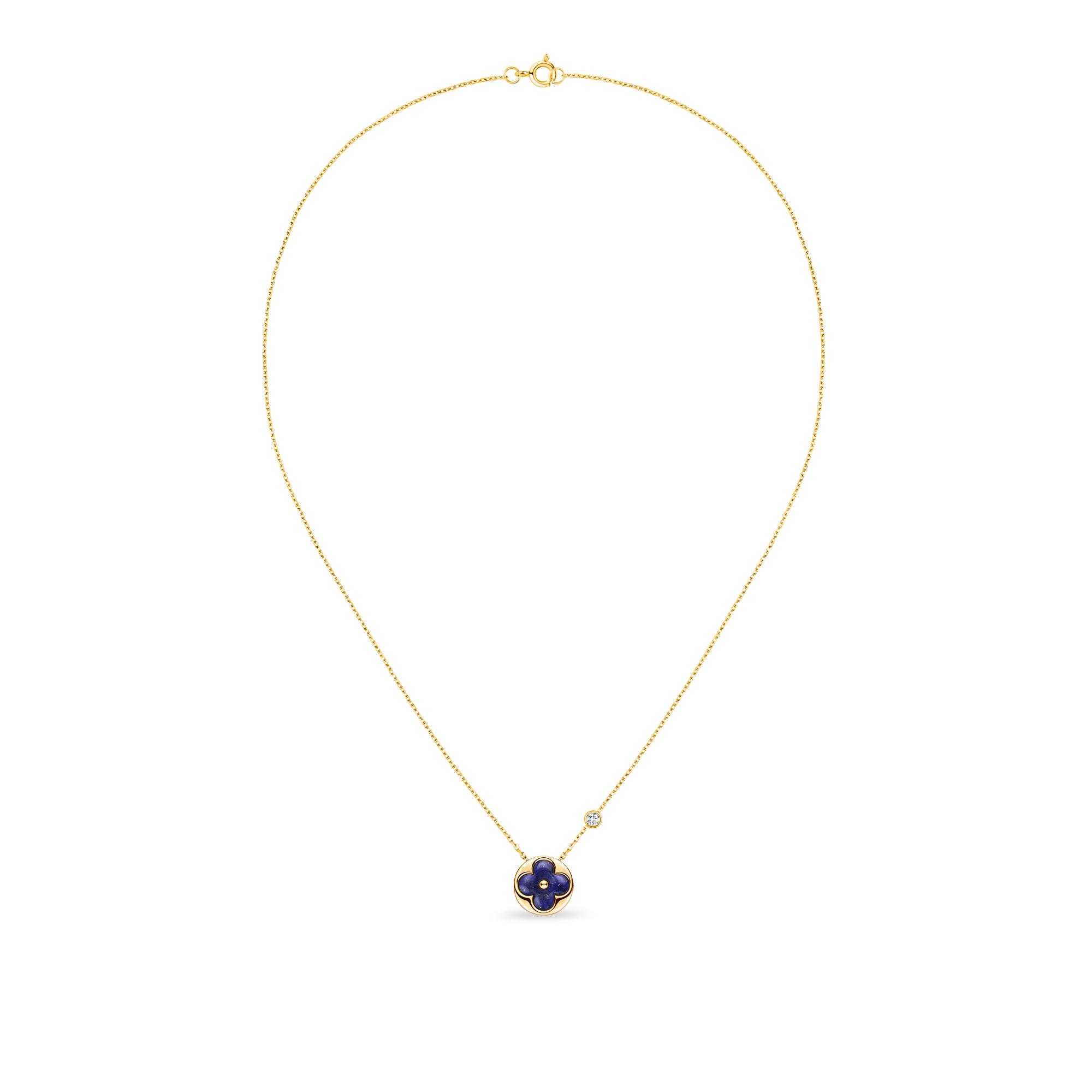 Color Blossom BB Sun Pendant, Yellow gold, Lapis Lazuli and diamond - 3