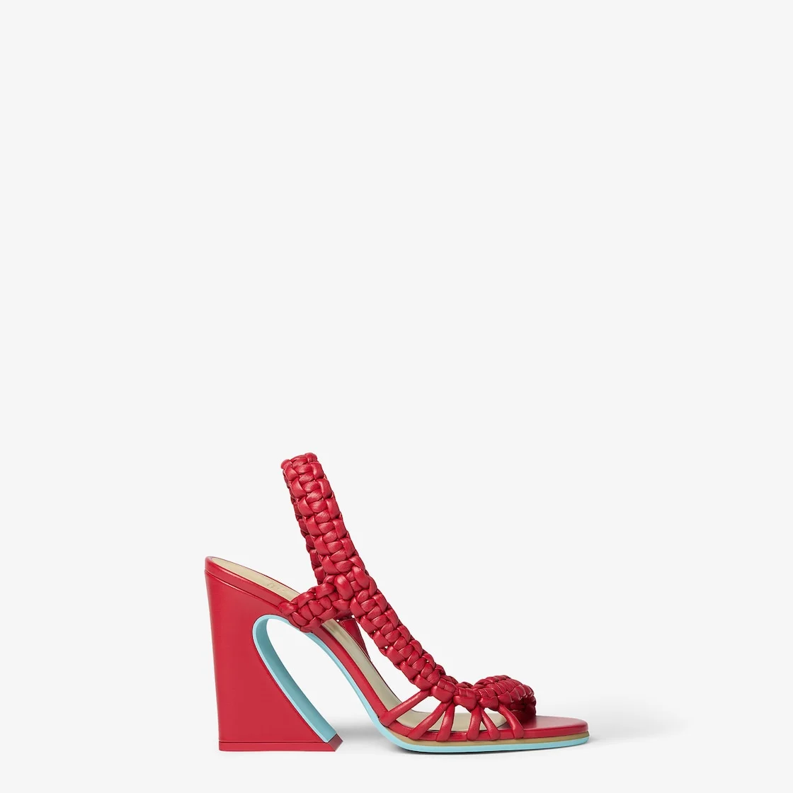 Fendi Arco Red leather high-heeled sandals - 1