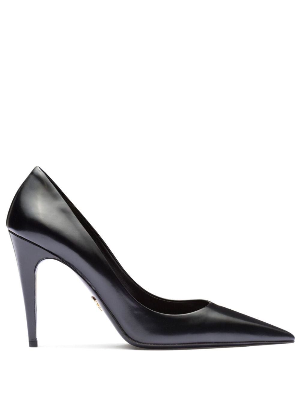 100mm brushed-leather pumps - 1