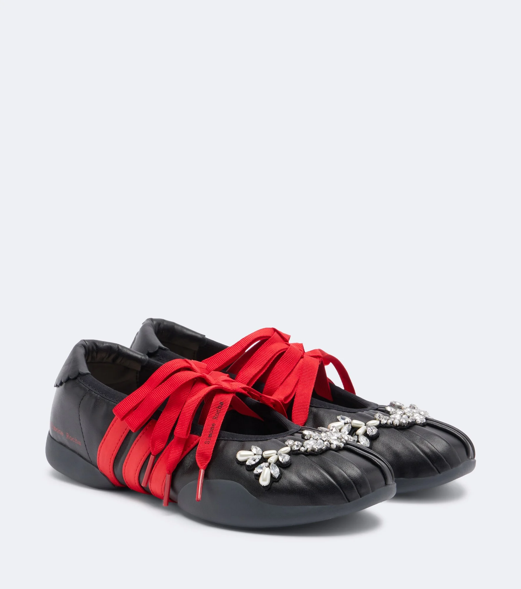 x Simone Rocha Taekwondo leather ballet flats - 1