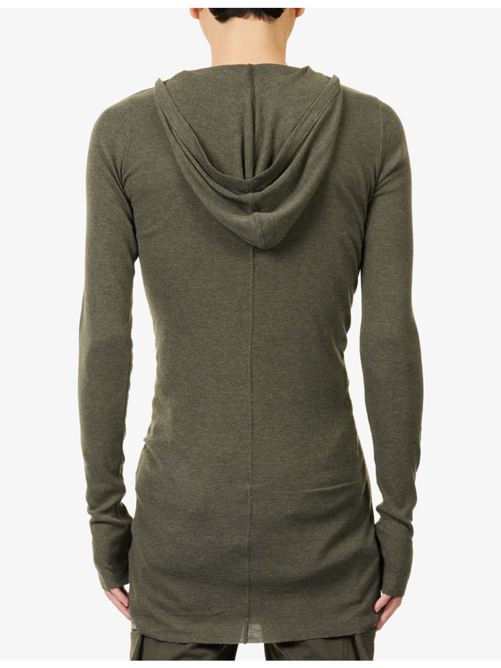 Hooded Ribbed Knitted Hoody - 4