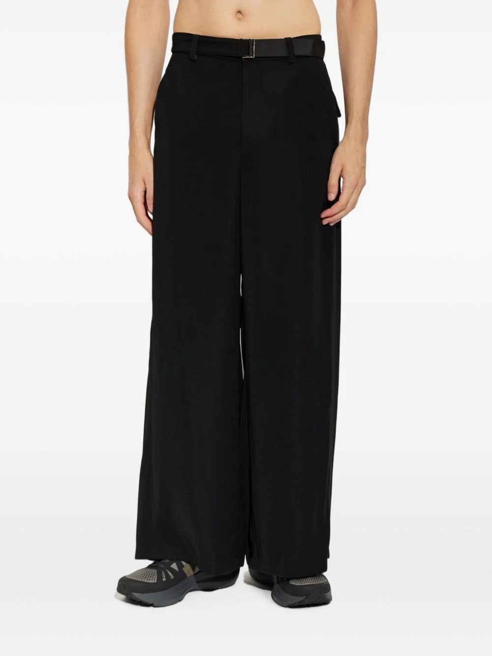 belted wide-leg trousers - 1
