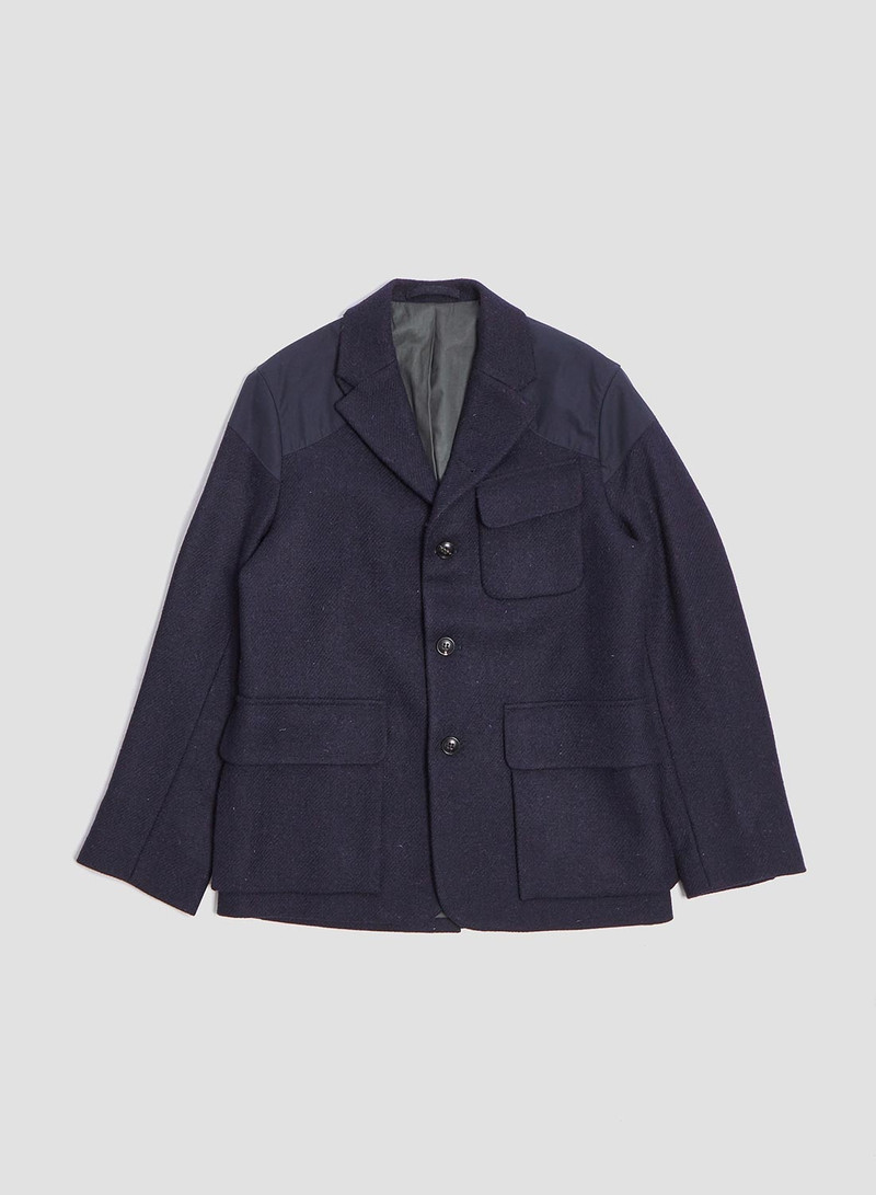 Tenzing Jacket Harris Tweed Ventile in Black Navy 1