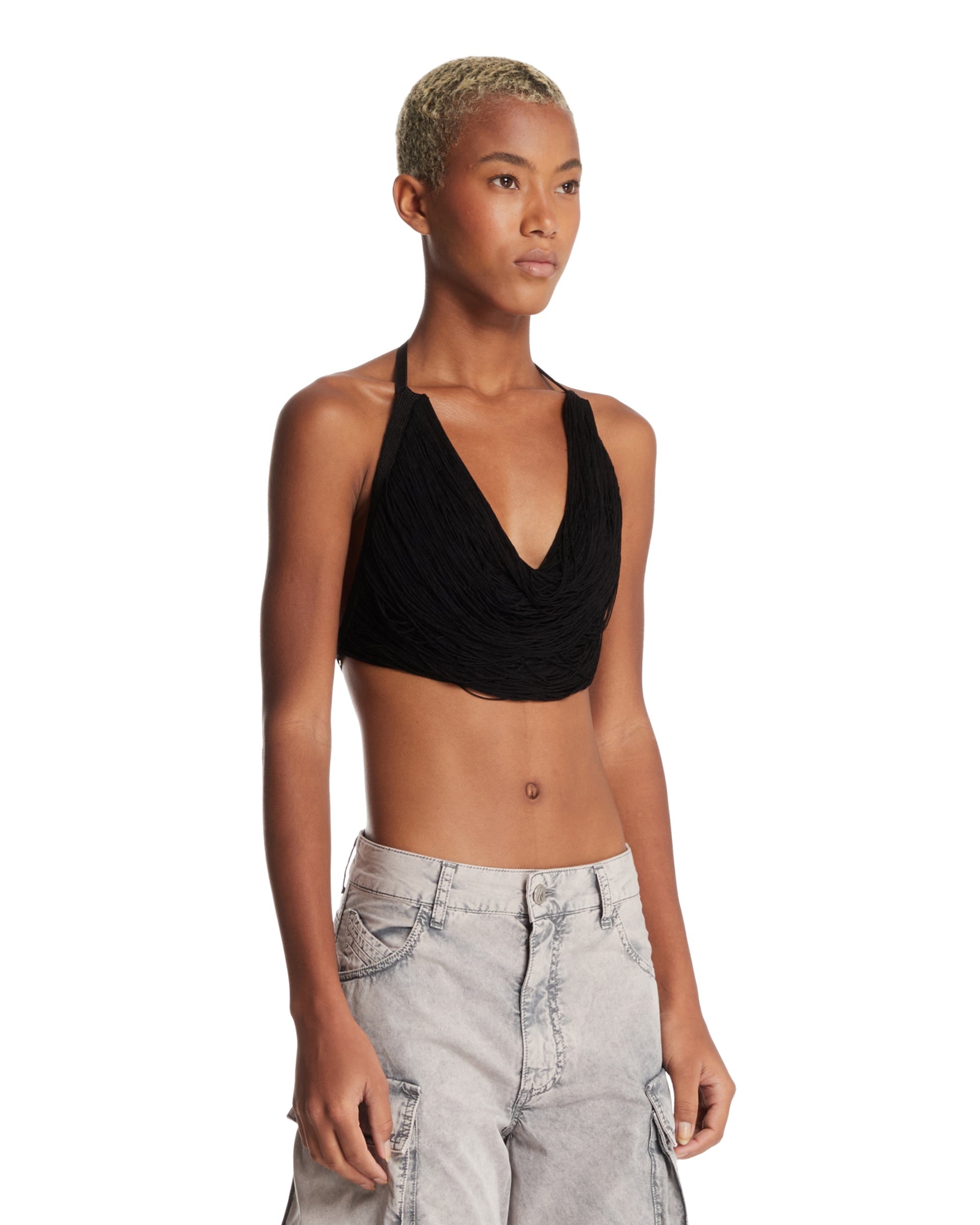 Black Halter Neck Top - 4