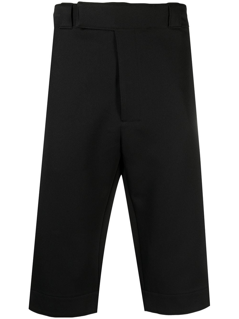logo patch cropped trousers 1