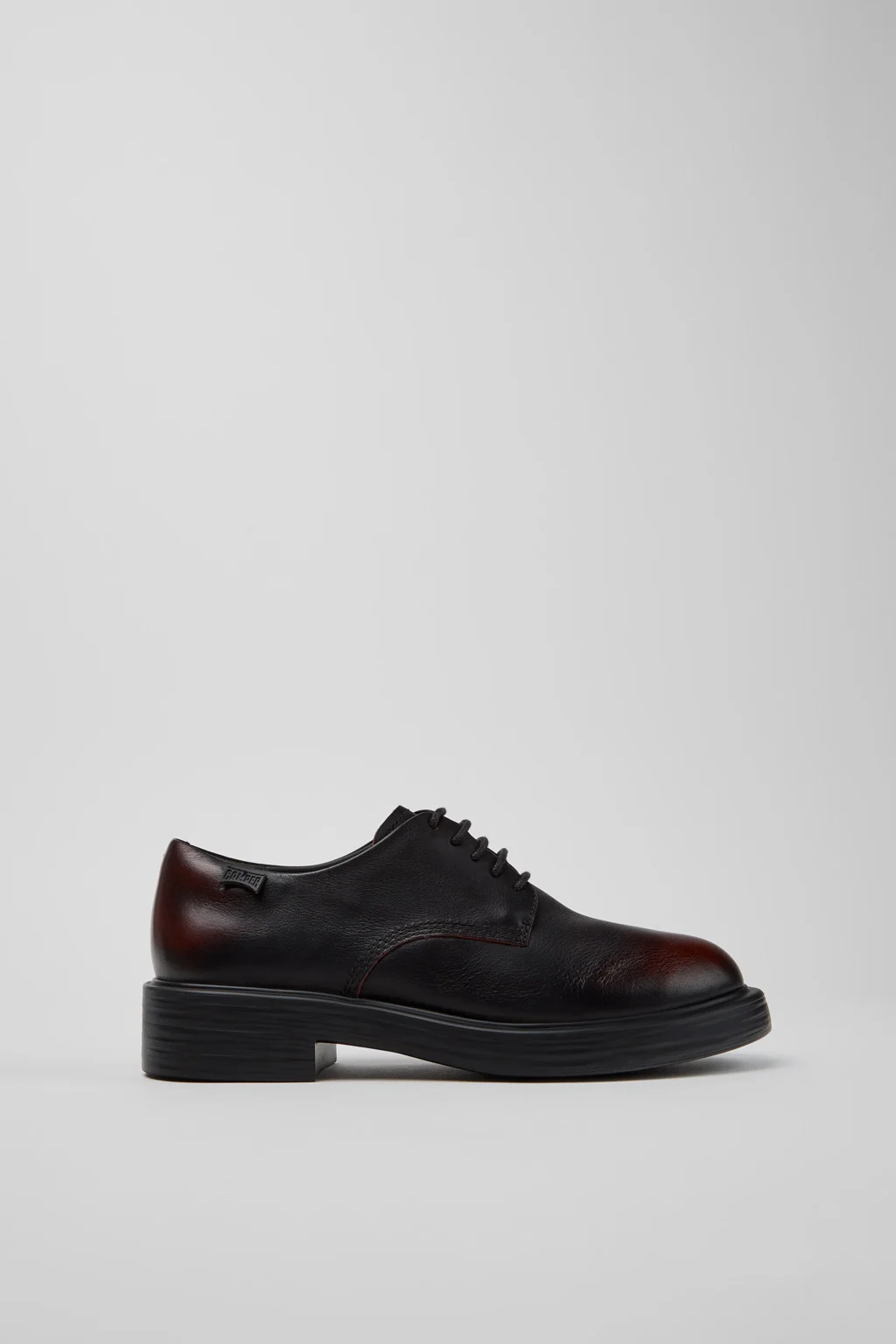 Dean Black and Burgundy Leather Shoes for Women. - 1