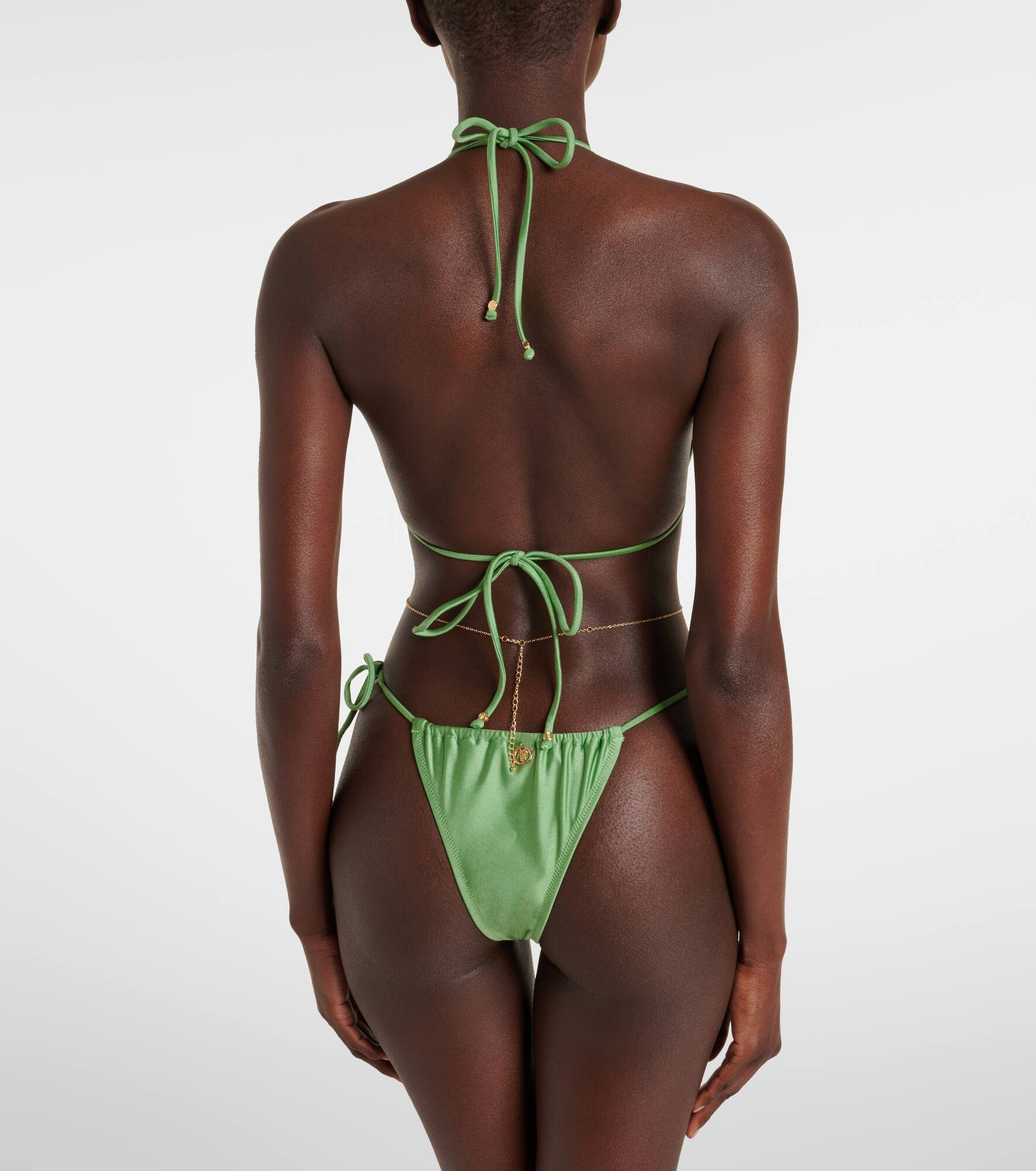 Chain triangle bikini top - 3