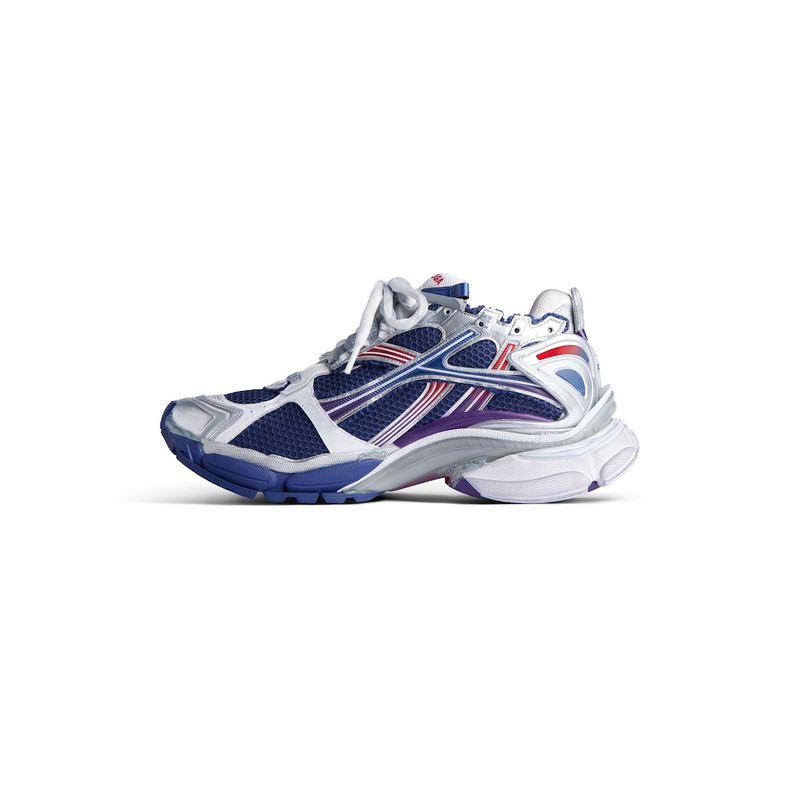 BALENCIAGA Men's Runner Gradient Sneaker  in Navy/red/grey outlook