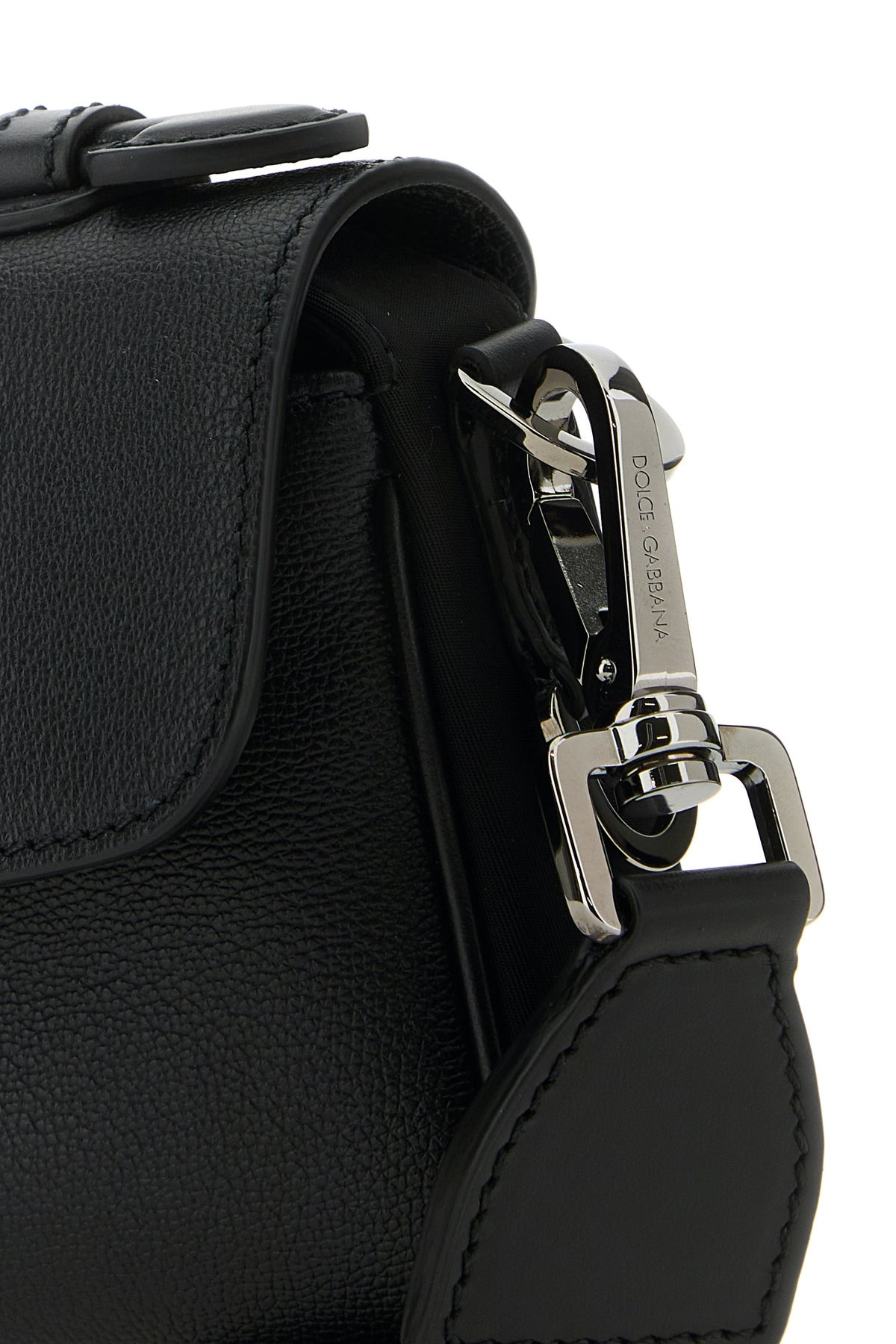 Black leather handbag - 4