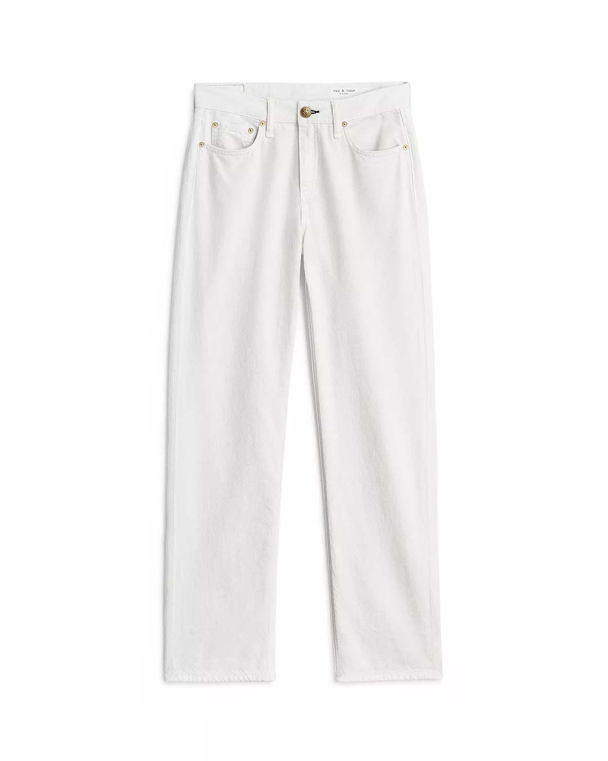 Dre Featherweight Low Rise Ankle Straight Jeans in Ecru - 5