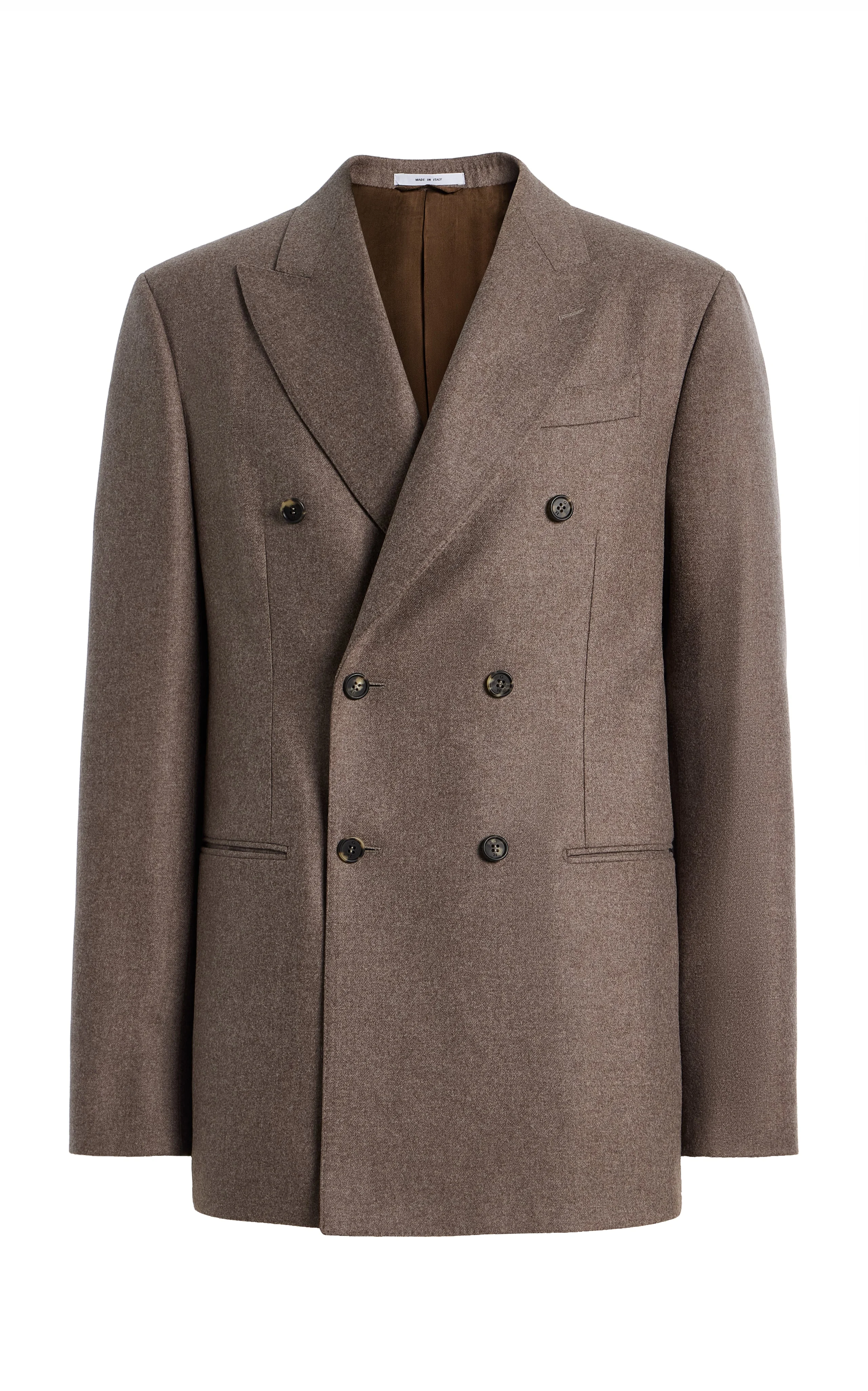 Angelo Jacket in Walnut Wool Cashmere Flannel - 1