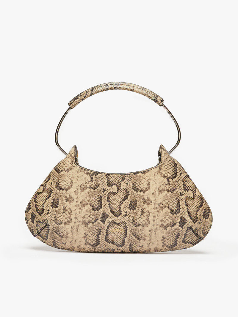 CAJU4 Medium Caju bag in python-print leather 1