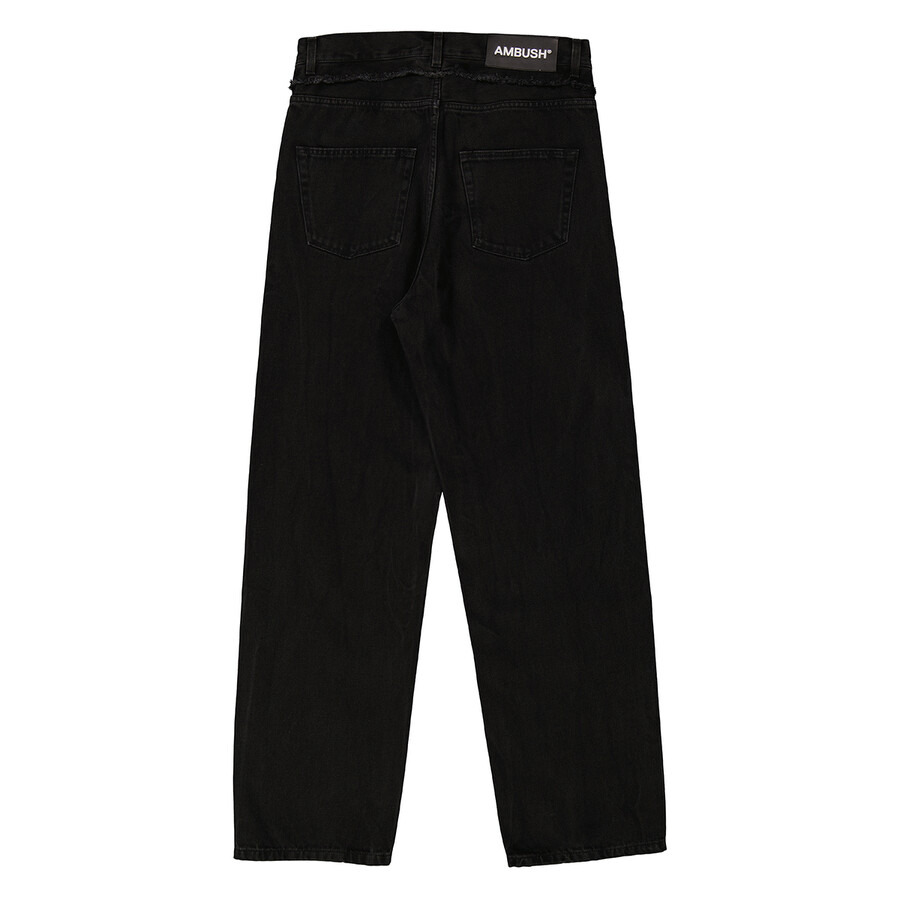 Ambush Black Waist Detail Cotton Denim Jeans - 2